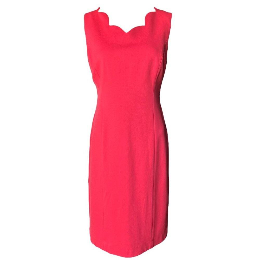 Talbots Scalloped Dress Pink Nwt